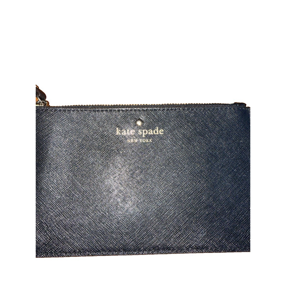 Kate‎ Spade Chelsea Medium Wristlet Pouch Black Saffiano Leather - Picture 2 of 9